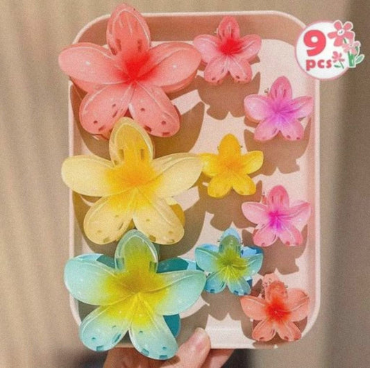 9 - Pices Flower Claw Clip Hair Claw Clip Pin Clutcher