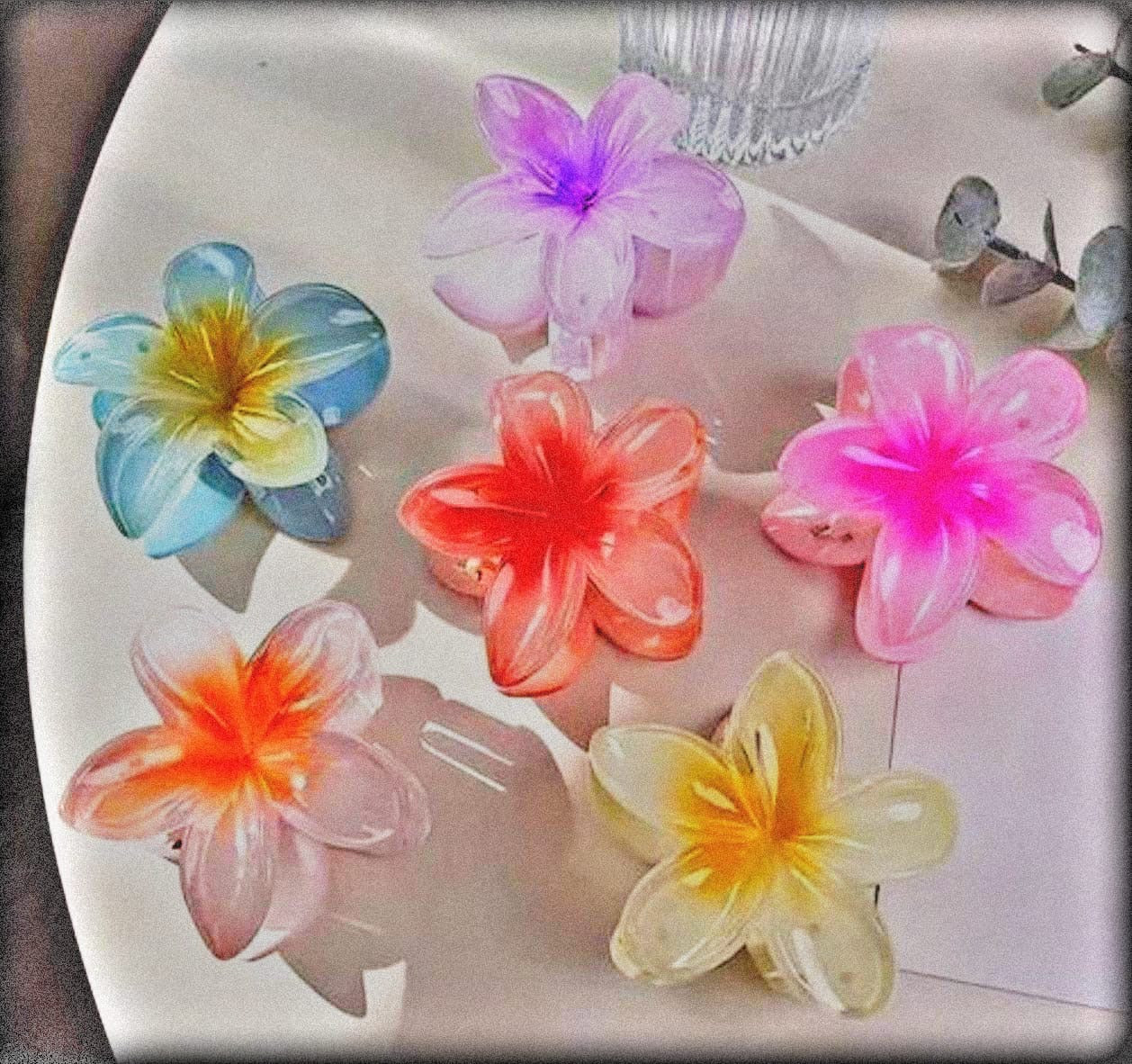 9 - Pices Flower Claw Clip Hair Claw Clip Pin Clutcher