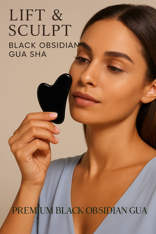 Premium Black Obsidian Gua Sha Stone