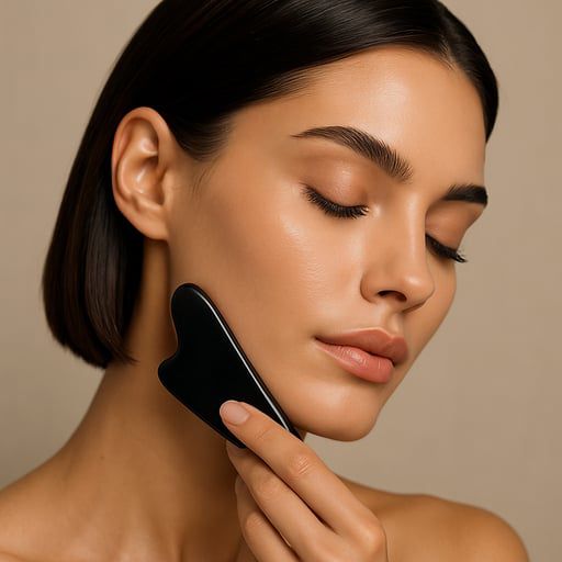 Premium Black Obsidian Gua Sha Stone